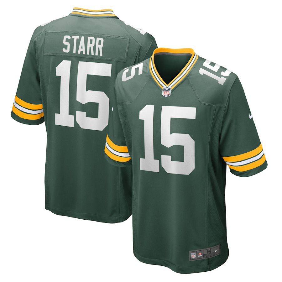 Men Green Bay Packers #15 Bart Starr Nike Green Retired Player Game NFL Jersey